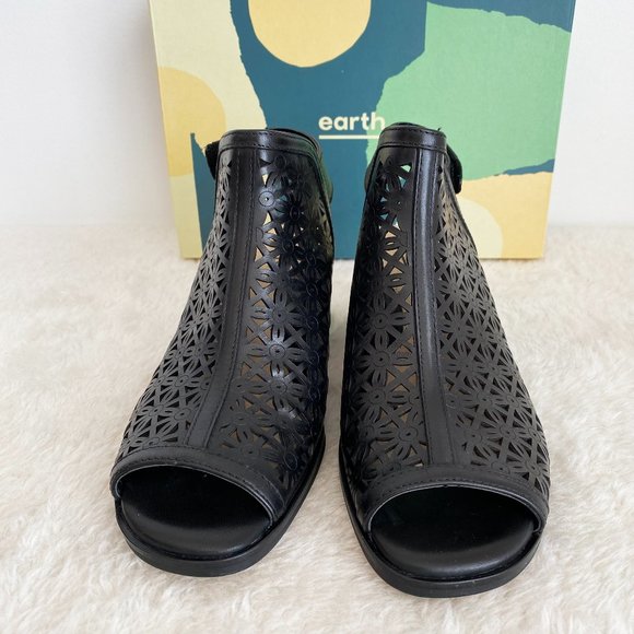 earth shoes Women's Murano Mist, Black Leather, Size 8 - Picture 3 of 10